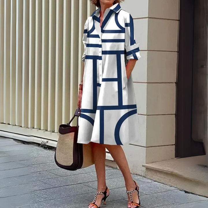 Ayah | Striped Collared Midi