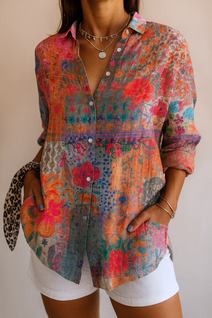 Astra  | Colourful Pattern Blouse
