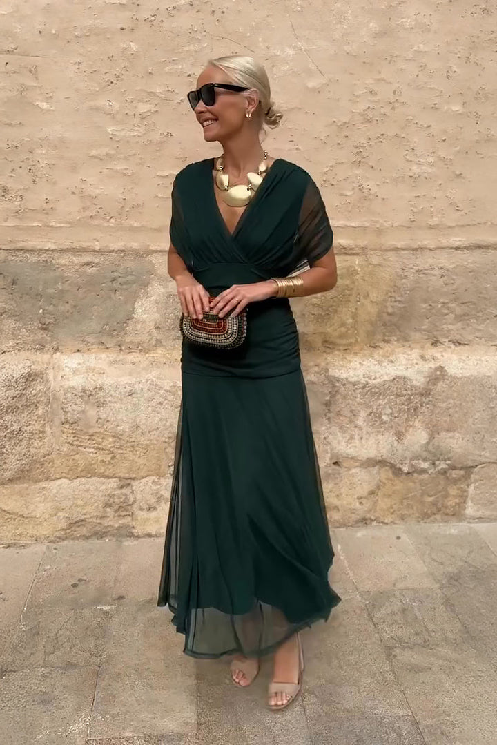 Mela | Elegant V-Neck Maxi