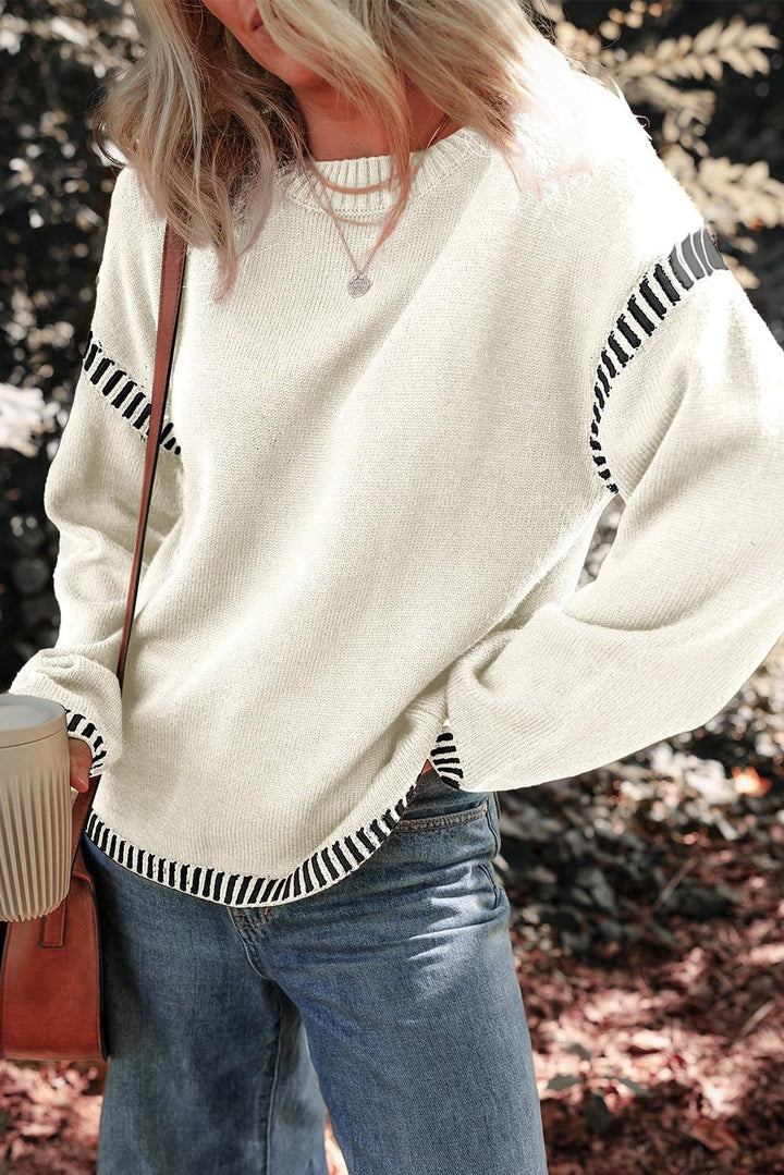 Maria | Chic Contrast Sweater