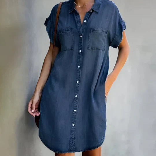Janina | Relaxed Denim with Belly Coverage Dress