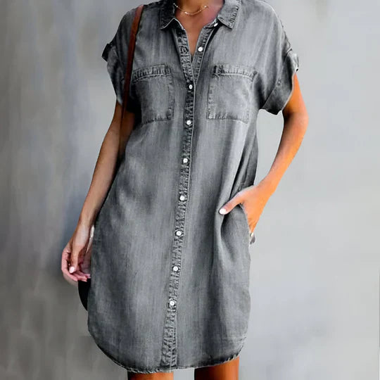 Janina | Relaxed Denim with Belly Coverage Dress