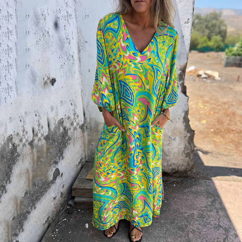 Hailey | Abstract Boho Maxi